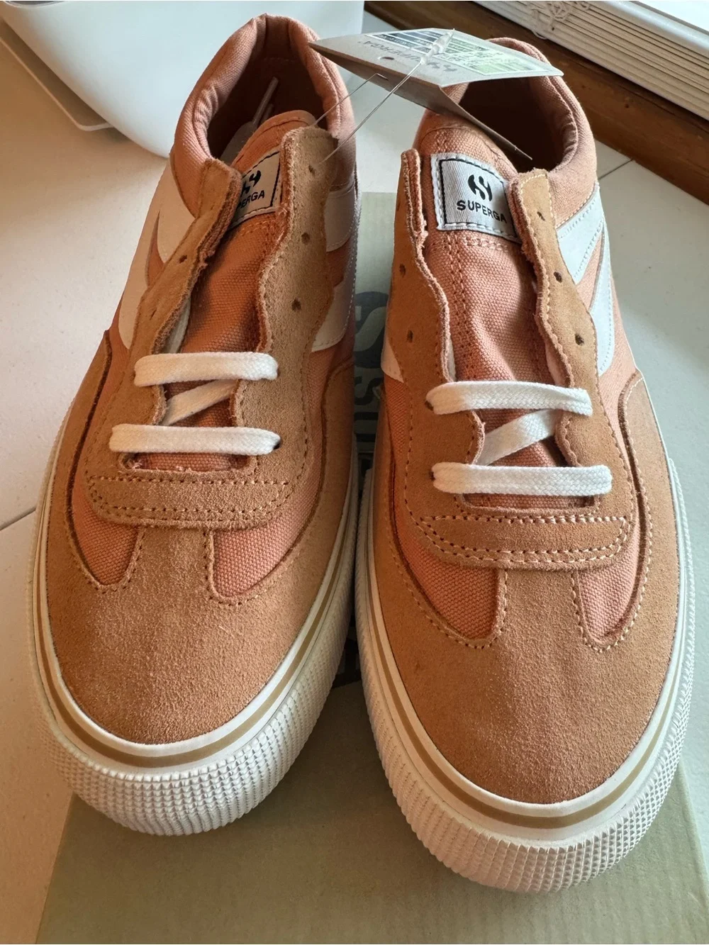 Superga 3041 Revolley Colorblock Platform Dusty Rose/White. Size 8.5 Women’s.
